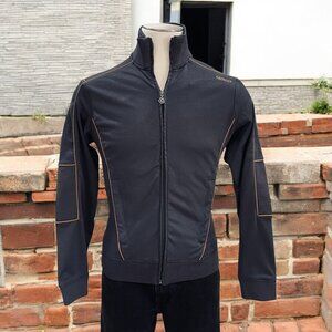 Groggy Charcoal Track Jacket Orange Stitch Full Zip Athletic Streetwear‎ Small